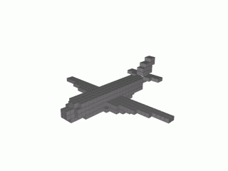 0001 aeroplane voxel 32