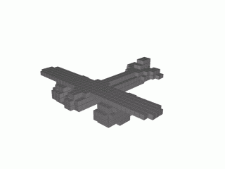 0015 aeroplane voxel 32