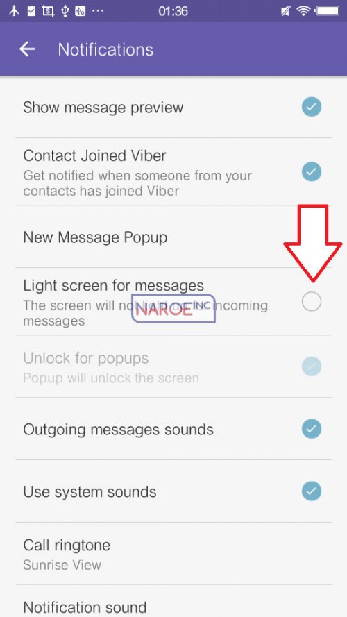 0803 Turn Off Light Screen For Messages