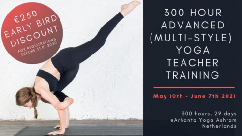 The one and only company for 300 Hour Yoga Teacher Training in your region with the best trainers. We provide 29 day residential course which takes place once every two years at our Yoga Ashram in the Netherlands and in Europe as well.  https://www.arhantayoga.org/300-hour-yoga-teacher-training/