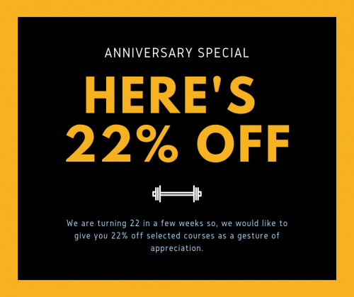 We are turning 22 in a few weeks so, we would like to give you 22% off the following courses running from 20 – 30 August 2019 in Perth and Bunbury as a gesture of appreciation for your support. 

1. Working at Heights & Confined Spaces 
2. Working at Heights
3. Confined Spaces 

To book a course, visit https://www.naratraining.com.au/calendar/ or give us a call today on 08 9722 4260