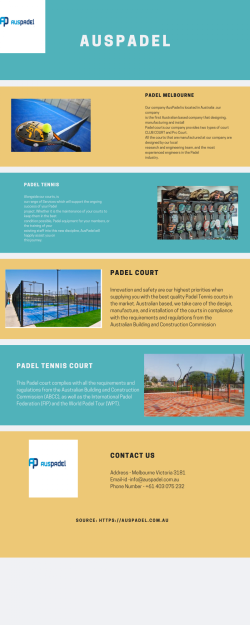 Our mission is to work with Tennis Clubs, Golf Clubs, Sports Centres and Local Councils to help them benefit from integrating Padel into their facilities. We are committed to working closely with you to create and bring to life a concept that fits with your club and its core values.  https://auspadel.com.au/
