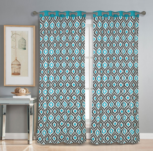 inhouse wayfair kess aqua curtain panels inhouse wayfair ricardo trading tropical grommet single pan