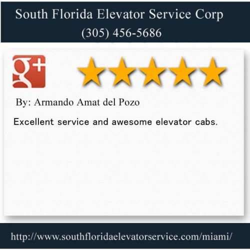 South Florida Elevator Service Corp.
6956 NW 51st ST
Miami FL 33166
(305) 456-5686

http://www.southfloridaelevatorservice.com/miami/