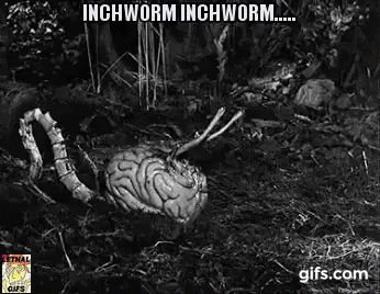 FIEND W O A FACE inchworm GIF