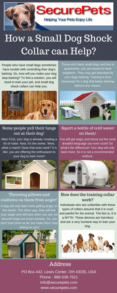 Find some of the hilarious ways people try to make their dog stop barking. Also, know how a small dog shock collar works and how your dog responds to it.

For additional details just visit our website : http://securepets.blogspot.in/2017/09/why-train-your-pet-using-small-dog.html

Or just dial : 888-538-7521.