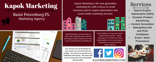 Our Website: https://www.kapokmarketing.com
By utilizing the services of media Advertising Agency Saint Petersburg Florida, businesses can improve their sales and obtain more profit. It is to be noted that the methods of advertising has evolved since the olden days. The growing use of internet and other online facilities have accelerated the growth of online agencies for the purpose of advertising. The entire scenario of the business has undergone a substantial change with the use of these advertising agencies.
Infographic Profile https://gifyu.com/petersburgmedia
More Infographics:
https://gifyu.com/image/MPNr
http://cheezburger.com/9093126144
http://cheezburger.com/9093126656