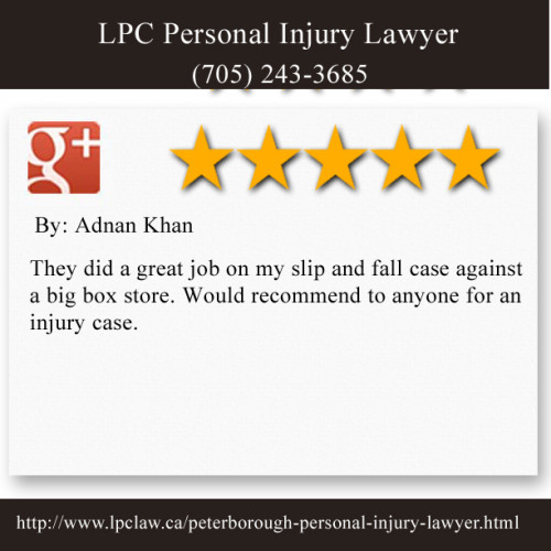 LPC – Personal Injury Lawyer Peterborough
459 George Street North
Peterborough, ON K9H 3R6
(705) 243-3685

https://lpclaw.ca/peterborough-personal-injury-lawyer/