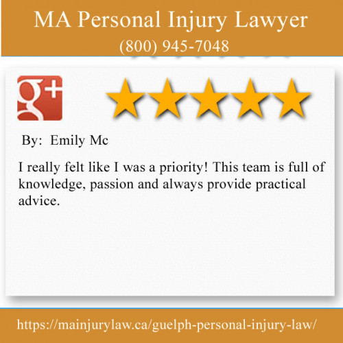 MA Personal Injury Lawyer
370 Stone Rd W
Guelph, ON N1G 4V9
(800) 945-7048

https://mainjurylaw.ca/guelph-personal-injury-law/