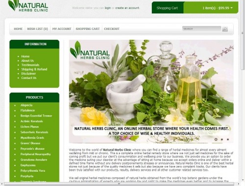 Natural Herbs Clinic is one of the best places of the herbal medicine for different kind of disease. We mention here all information about different kind of disease and their herbal treatment is well. All herbal products have made with herbal ingredients and have no any side effects... http://tiny.cc/qb97hy