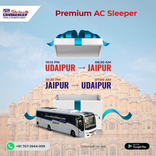 Travel Comfort & Luxury  Launching Premium AC Sleeper from Udaipur to Jaipur and Jaipur to Udaipur  Route Time Unveiled, Keep in your note.

Visit us at:-http://shrinathbus.com/

#udaipurtojaipur #jaipurtoudaipur #routetime #shrinathtravels