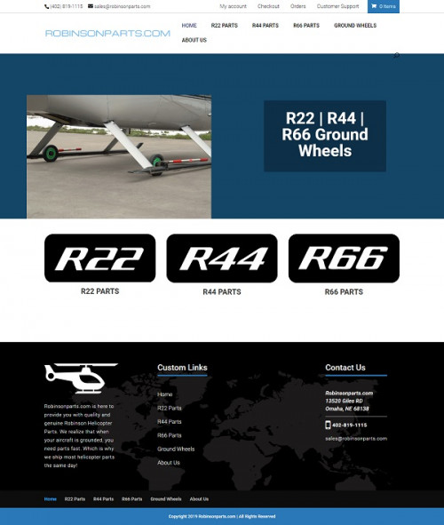 We provide Robinson helicopter parts and Accessories. We provide best R22 parts, R44 parts and R66 parts in Omaha. Call us 402-819-1115.
Read More:-http://robinsonparts.com/index.php/about-robinson/