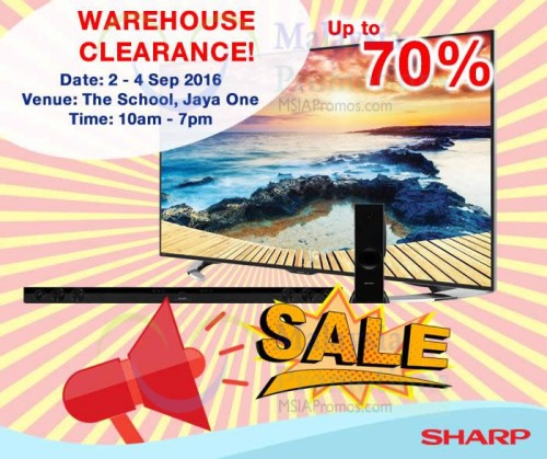 Sharp Warehouse Clearance 2 Sep 2016