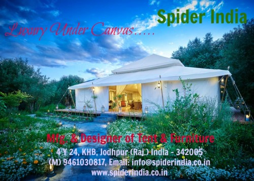 Spider India luxury wedding canvas tent