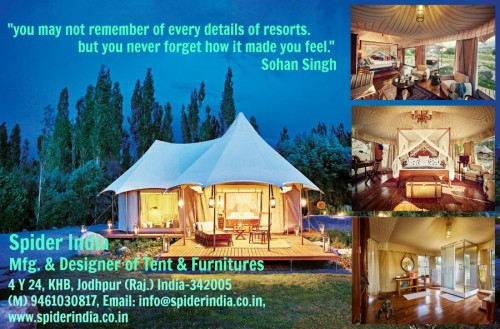 Spider India resort luxury tent