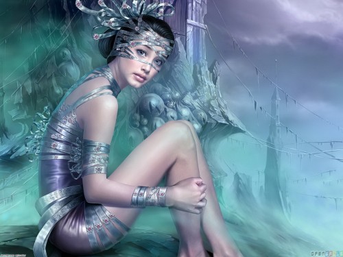 beautiful fantasy woman 1600x1200