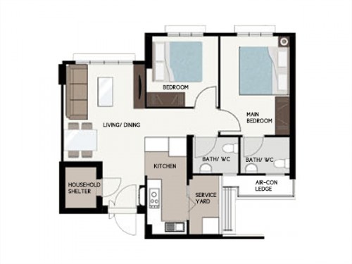 eastcrown canberra hdb 3room floor plan