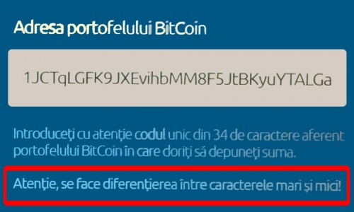 introduceți bitcoin