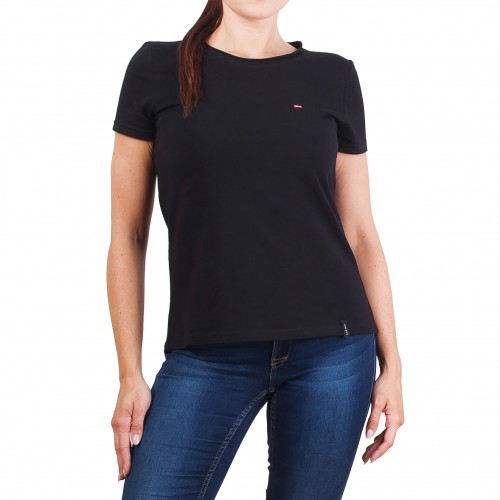 polsky t shirt woman basic black front 3