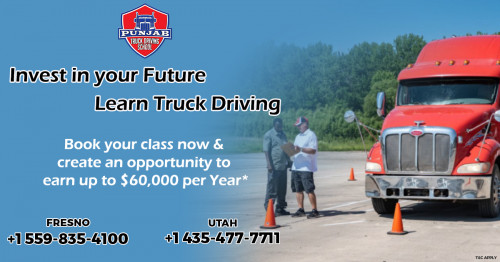 Invest in your future. Learn truck driving.

Book your class now & create an opportunity to earn upto $60,000 per year*

Contact our Punjab truck driving School at:-
Fresno:- +1559-85-4100
 Utah:- +1435-477-7711